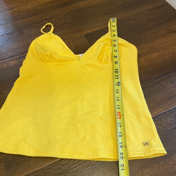 Y2K VICTORIA’S SECRET LEMON YELLOW MINI TENNIS SKIRT SKORT AND TOP SET SZ L & M - Picture 13 of 16